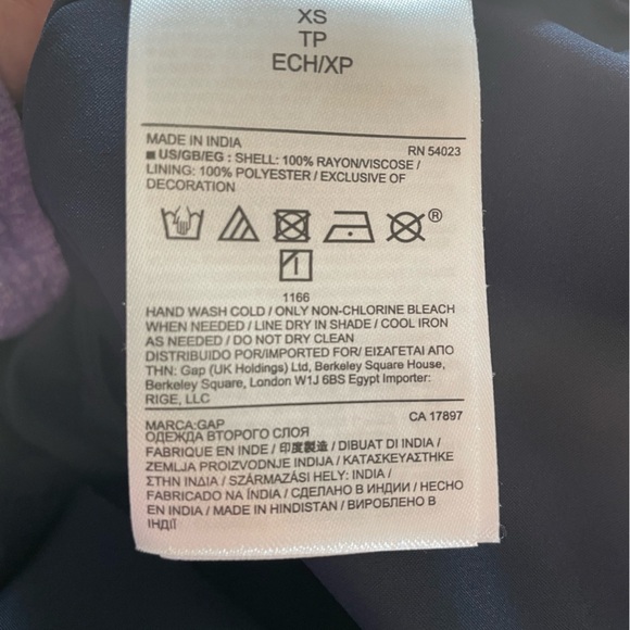 Gap Boho Long Sleeve Embroidered Dress Navy, XS - Picture 7 of 7